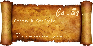 Csernik Szilvia névjegykártya
