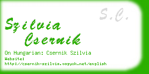 szilvia csernik business card